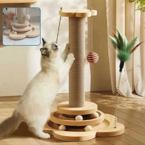 EL ÁRBOL DE BOLAS™ — Juguete interactivo rascador para gatos