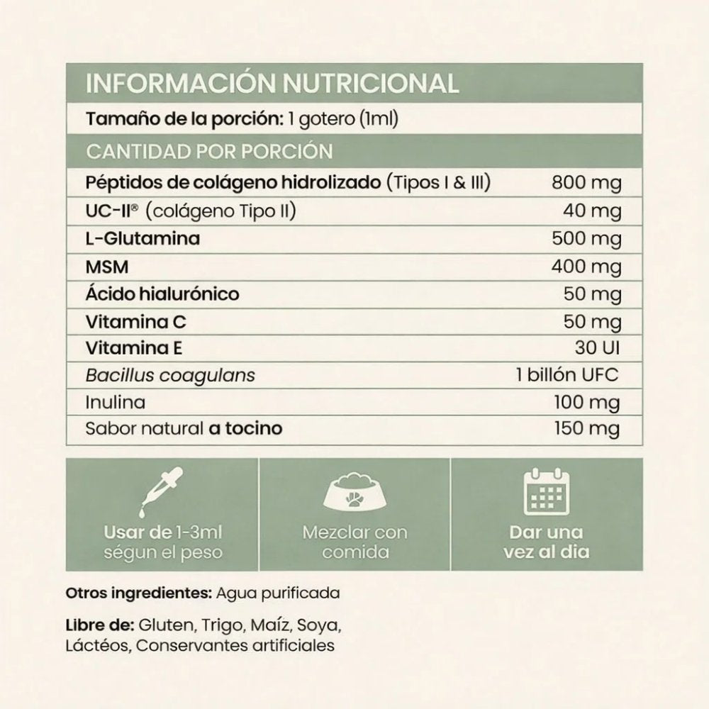Colágeno Líquido Premium Veluna para Perros