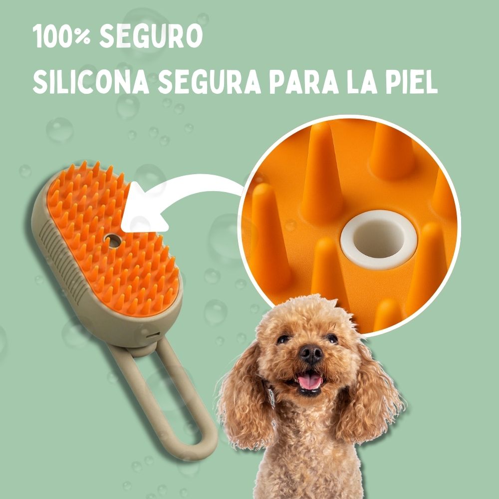 Cepillo de vapor multifuncional 4 en 1 para perros