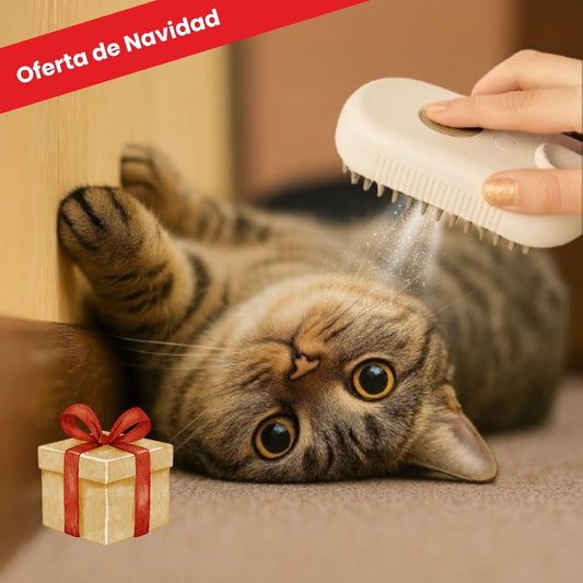 Cepillo de Vapor Multifuncional 4 en 1 para gatos