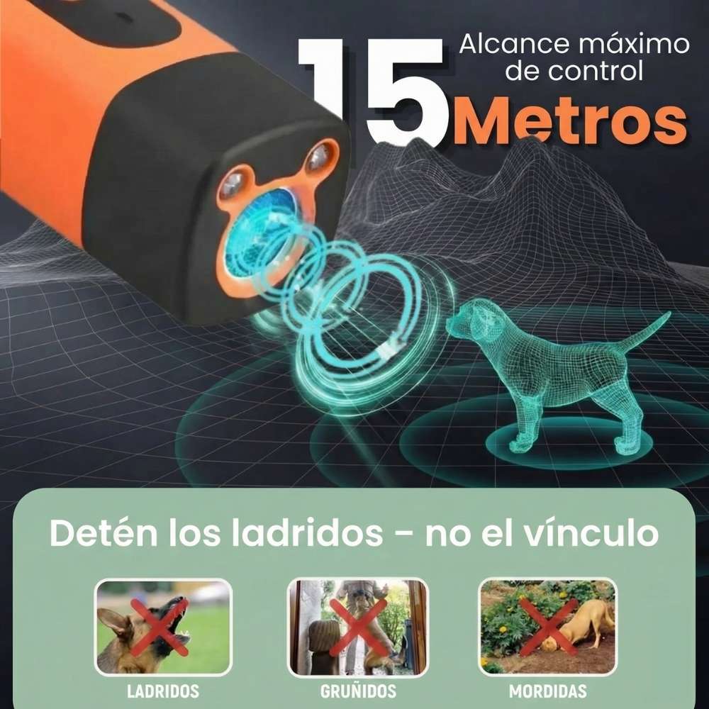 CalmPro – Entrenador ultrasónico para perros – Detén los ladridos excesivos de forma segura