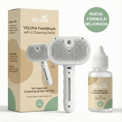 Veluna FreshBrush – Con Spray de Limpieza