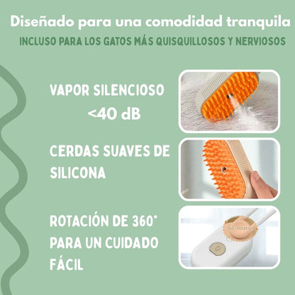 Cepillo de Vapor Multifuncional 4 en 1 para gatos