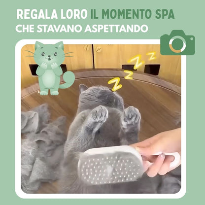 Spazzola a Vapore Multifunzione 4 in 1 per Gatti