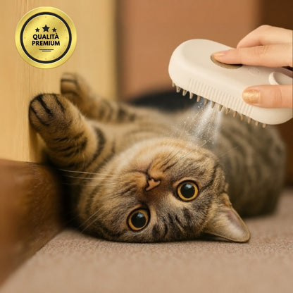 Spazzola a Vapore Multifunzione 4 in 1 per Gatti
